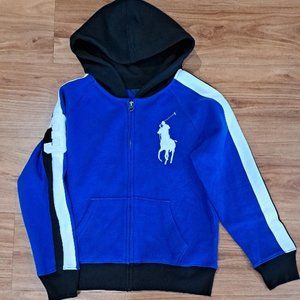 NWT Ralph Lauren L/S Hooded Polo Big Pony Jacket Blue size S/8
